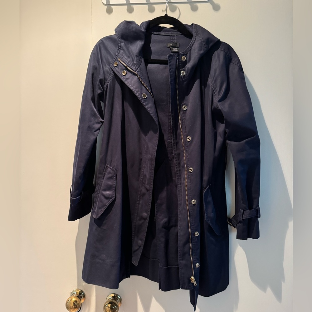 J. Crew blue trench coat